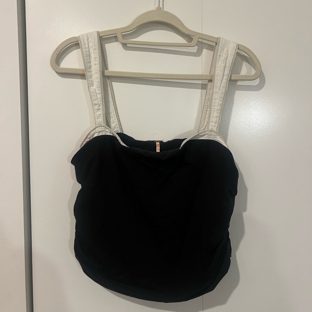 Free People Black and White Top